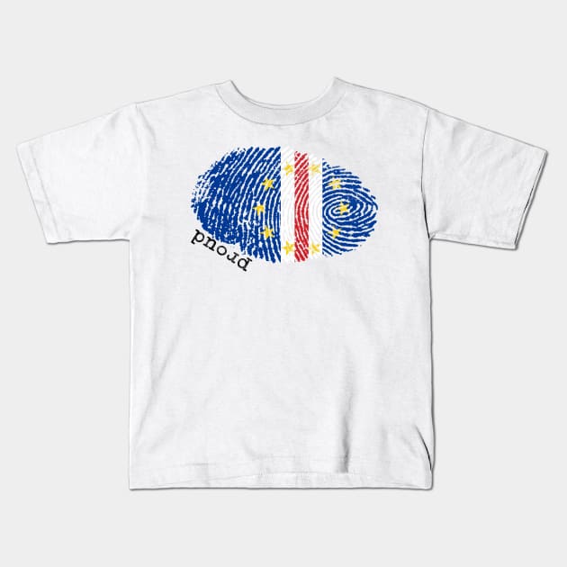 Cabo Verde flag Kids T-Shirt by Shopx